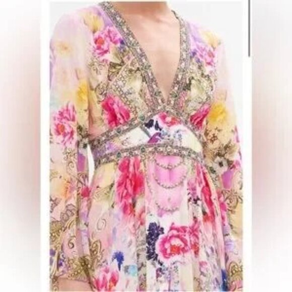 CAMILLA KIMONO SLEEVE DRESS WITH SHIRRING DETAIL - SONIC SYMPHONIES - Picture 5 of 13